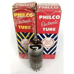 Mid Century Electronic Tube With Box Set Of 2 Philco Model 2CY5 NOS NIB 1950s